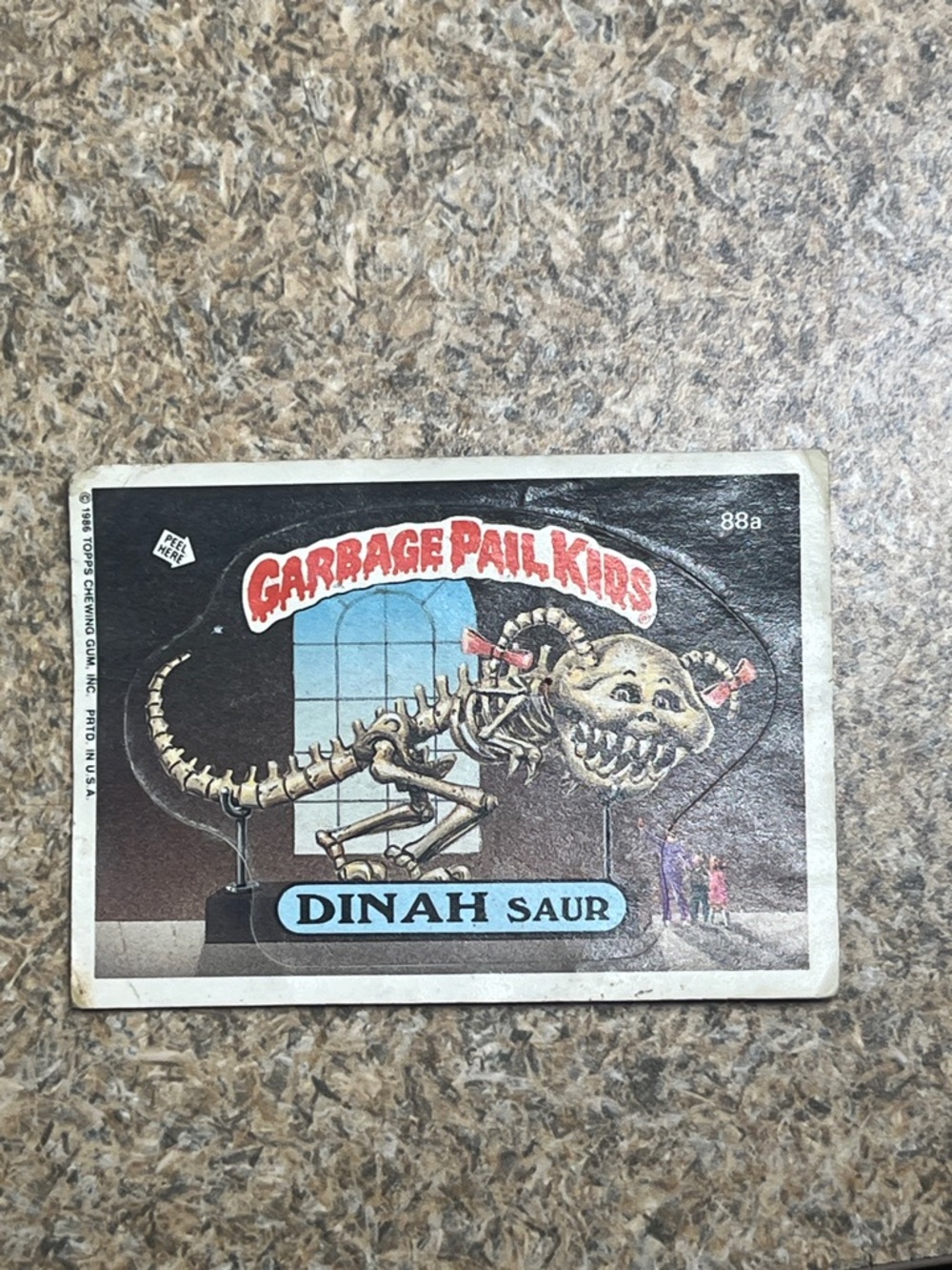 Garbage Pail Kids Dinah Saur Trading Card - Blue Accent VINTAGE VERY RARE
